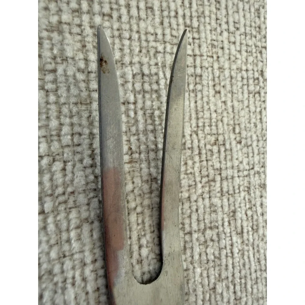 Vintage Regent Sherwood Stainless Two Prong Granny Meat Fork Wooden‎ Handle